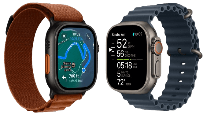 Apple Watch Ultra 3 Cellular 49mm Natural Titanium (Blue - Bright Blue Trail Loop) - M / L